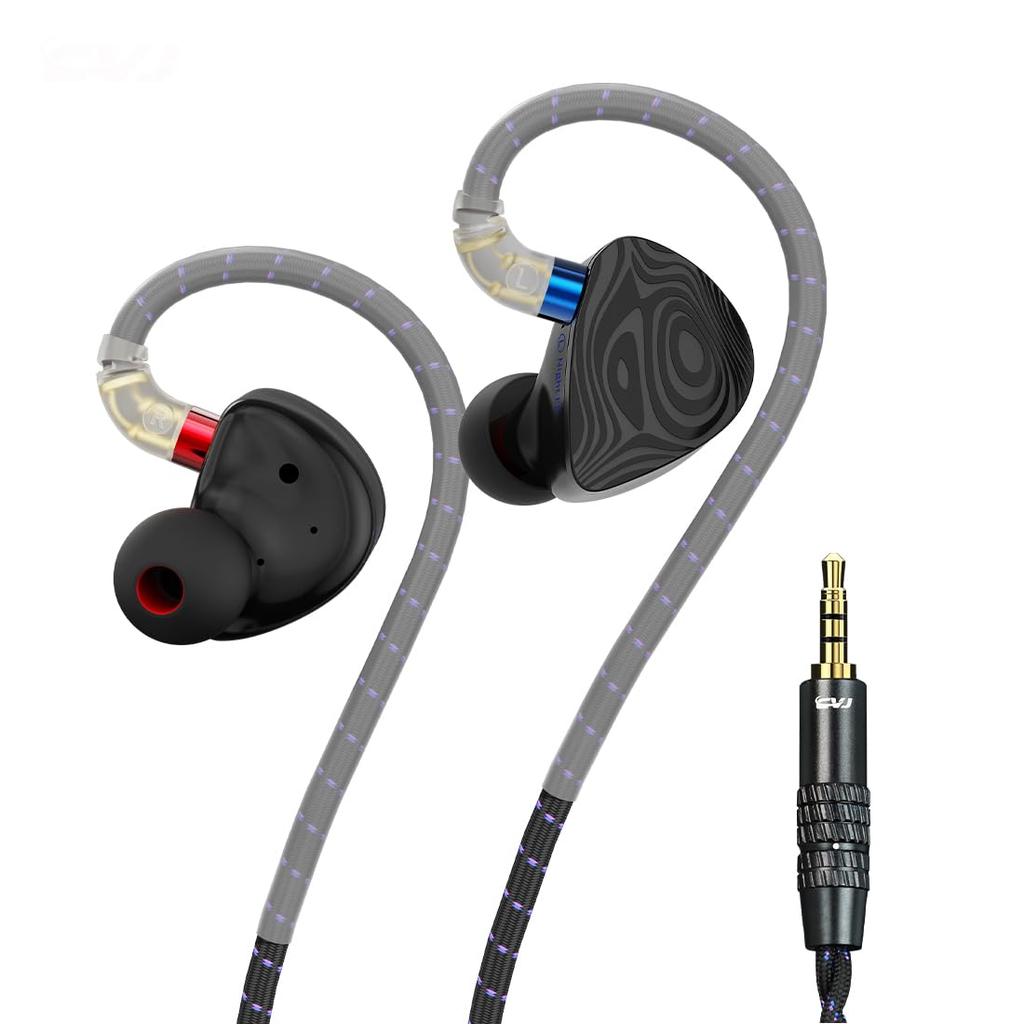 CVJ Nightelf (Версия без печати символов) Проводные наушники-вкладыши IEM с двойными динамическими драйверами 6мм+10мм, динамическим драйвером 8мм, посеребренным кабелем, DLC