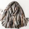 88*180cm Leopard Print Women Viscose Scarf Summer Beach Shawl Cotton Linen Feeling Tassel Pashmina Muslim Hijab Wrap Lady