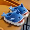 Kids' Cute Cartoon Shark Slippers - Cozy Cotton for Boys & Girls, Thick-Soled for Autumn & Winter Indoor Comfort