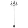 VidaXL Garden Floor Lamp E27 220 Cm Aluminium 3 Lanterns Bronze Terrace 44207
