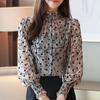 2023 Women Chiffon Blouses Casual Stand Collar Floral Women Clothing Long Sleeve Printed Shirt Women Tops 6197 50