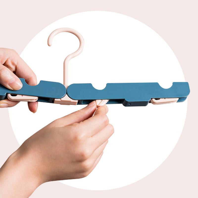 Складная вешалка для путешествий, портативная мини-вешалка, сушилка для вещей на открытом воздухе, нескользящая, удобная для хранения, экономящая место органайзер для хранения