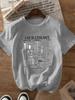 Unisexs shortsleeved crew neck Tshirt with an archaeological tool design perfect for casual summer wear stylish print design