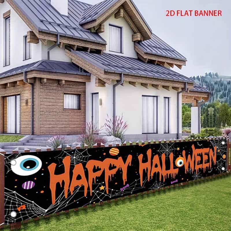 Halloween Spider Web Eyeball Candy Pennant Flag Banner Decor
