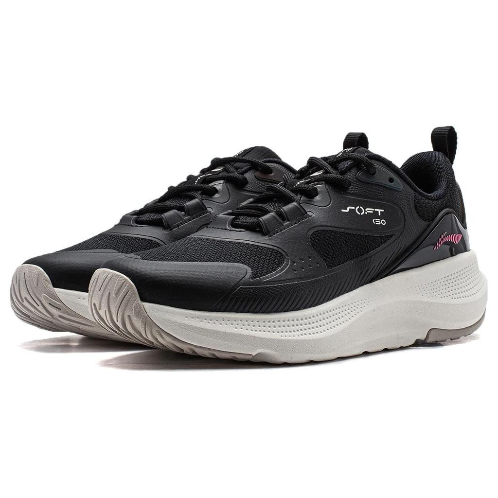 Li Ning Soft Element дышащие легкие повседневные туфли женские кроссовки черные AGLU012-3
