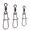 10pcs Stainless Steel Fishing Connector Pin Bearing Rolling Swivel Snap In Box Fishing Tackle Accessories For Lure Hook