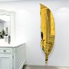 Feather Mirror Glass Tile Wall Stickers Self Adhesive Decal Mosaic Home Decor