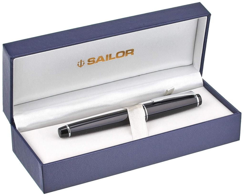 Перьевая ручка Sailor Professional Gear Slim Silver Black Extra Fine ef 11-1222-120 (дополнительный штраф)