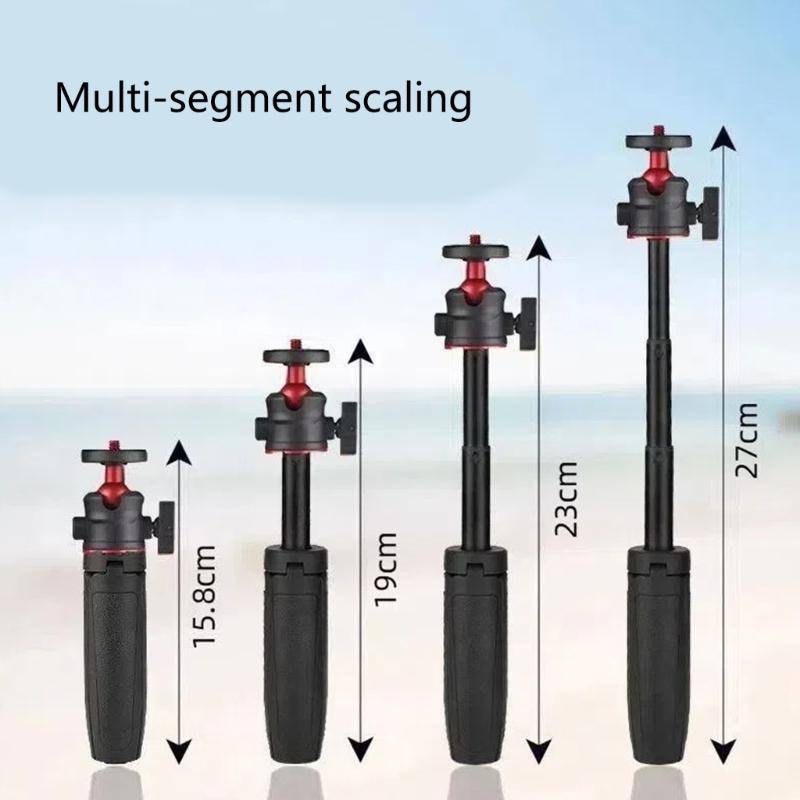 360 Degree Adjustable Tripod Tabletop Tripod for Photography Video Recording Handheld Tripod with Phone Clip