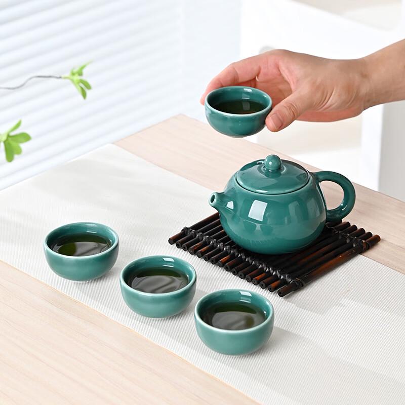 Beifan Portable Color Glazed Xishi Teapot Tea Set