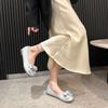 With Skirt Gentle Blue Bow Light Mouth Single Shoes Women's Spring New Temperament Mary Jane Shoes