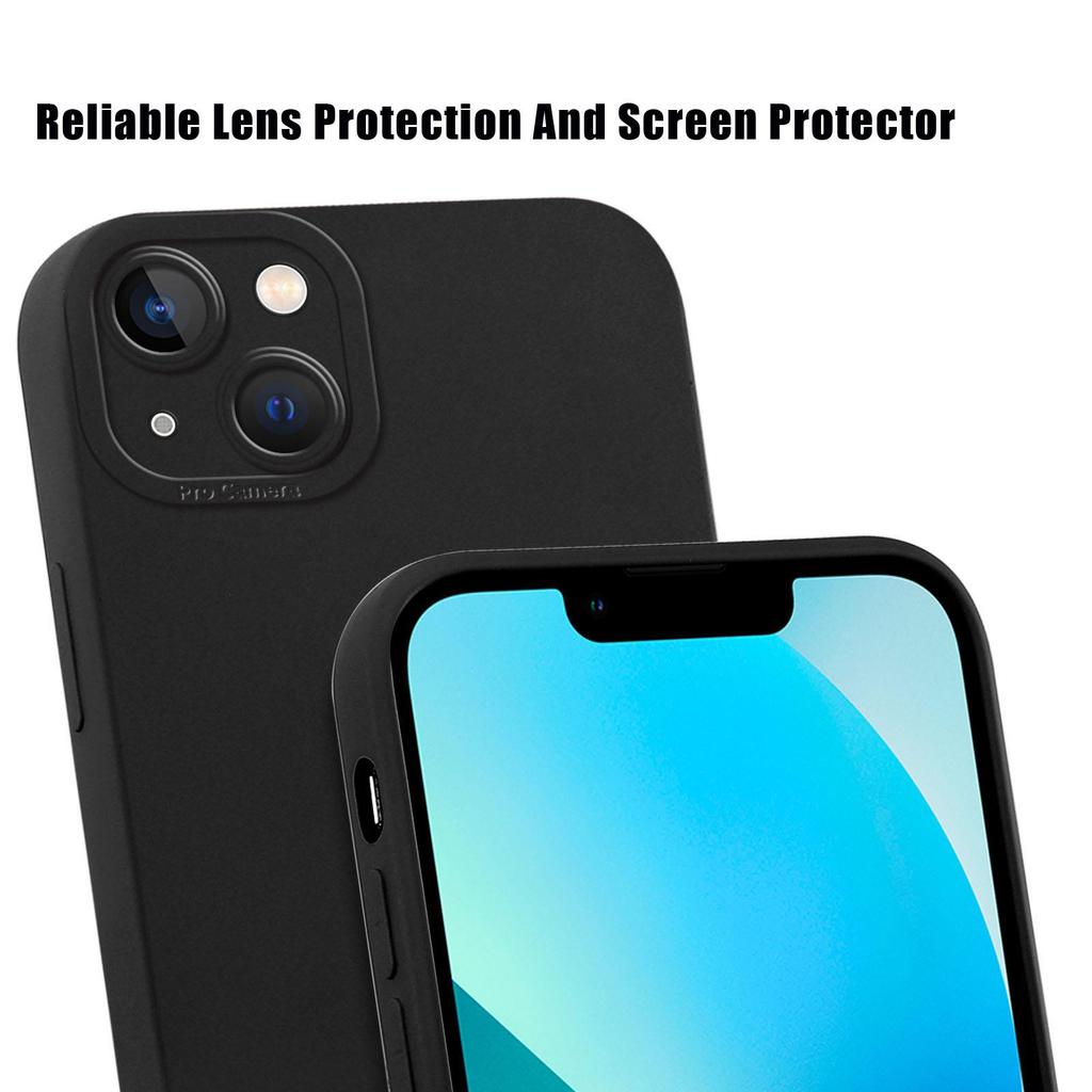 Роскошный черный чехол для iPhone 16 15 14 Pro Max Plus 13 12 11 7, Мягкий силиконовый чехол из ТПУ, Амортизирующий чехол с защитой камеры