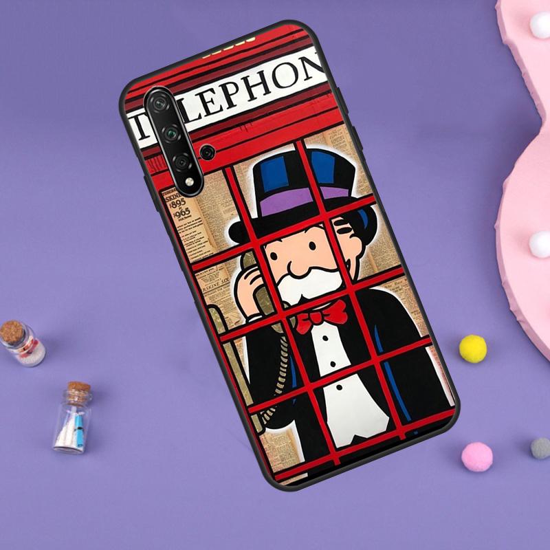 Dollar M-Monopolys Case For Huawei Nova Y70 Y60 Y61 Y90 Y91 5T 9 10 SE 3i 8i 11i 11 Pro P20 P40 P30 Lite Cover