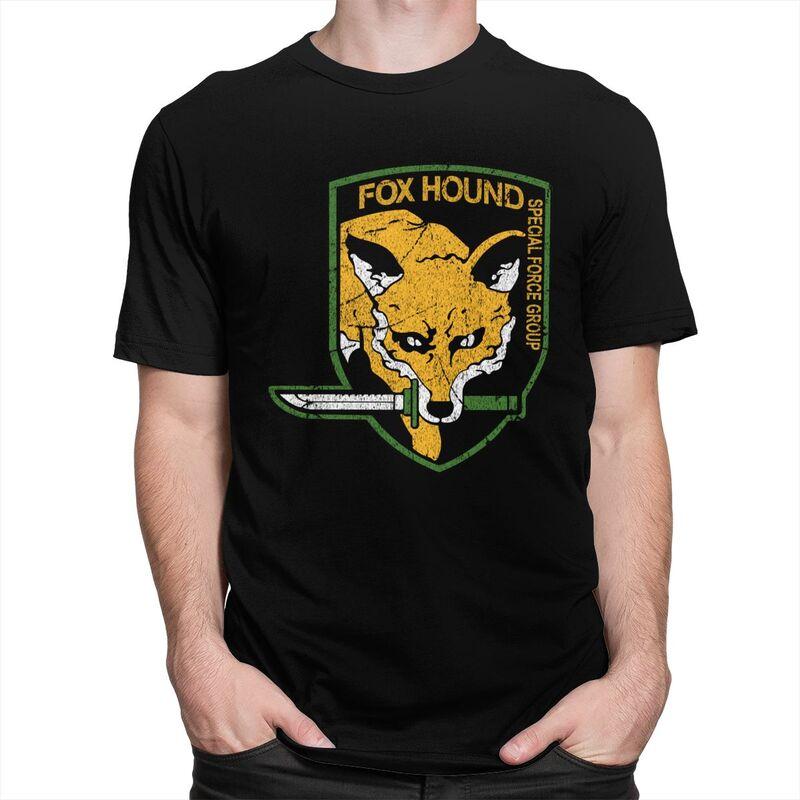 Мужская футболка Metal Gear Solid Fox Hound с коротким рукавом 100% хлопок, модная футболка с принтом из видеоигры