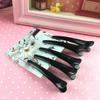 10PCS Professional Hairdressing Salon Hairpins Black Plastic Single Prong DIY Alligator Hair Clip