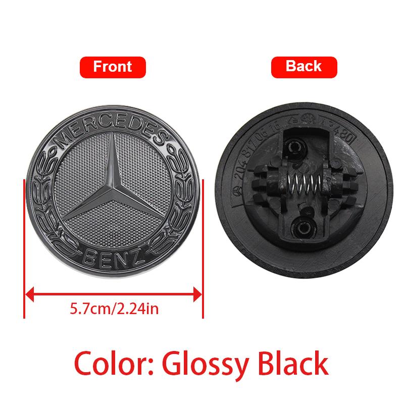 For Mercedes Benz AMG W212 W213 W205 W177 W247 W176 CLS CLA CLK CLG GLS 57mm Car Logo Front Hood Badge Emblem Bonnet Accessories