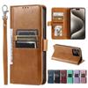 6 Card Slots Wallet Case for iPhone OPPO VIVO Goolge Huawei Moto Nokia Sony OnePlus Photo Frame Stand Magnetic Flip PU Leather Cover
