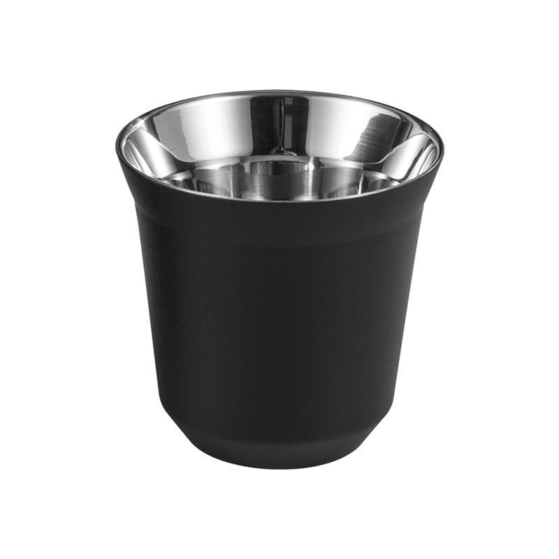 Summer New Simple Flat Bottom Cup Stainless Steel Double-Layer Inner Tank Capsule Coffee Cup High-Grade Solid Color Water Cup