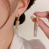 Elegant Geometric Zircon Tassel Ear Cuffs - Niche Design, Versatile Earrings