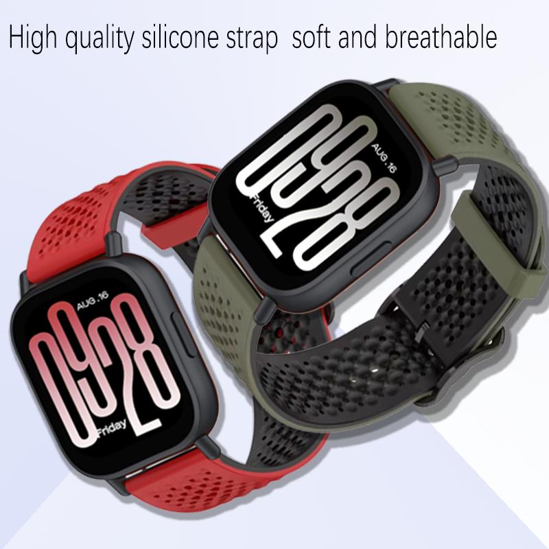 20mm 22mm Silicone Strap for Redmi Watch 5 Active/Lite Sports Smartwatch Breathable Replacement Wristband for Redmi Watch 5 Lite