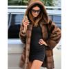 2024 New Women's Character Elegant Splicing Loose Commuting Medium-length Nightclub Mink Medium-length Black Belt Warm Luxury Imitation Mink Hair Coat