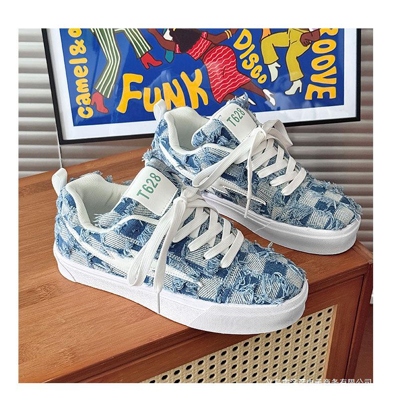 Мужские универсальные повседневные кроссовки с низким верхом из денима и холста, Осень 2025