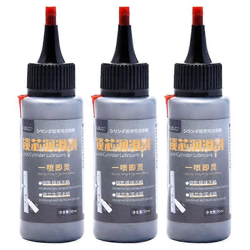 3Pcs 50mlDoor Lock Graphite Lubricant Long-lasting Lubricating And Maintaining All Hinges Locks Doors Hoods Household Repair Supplies