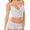 Erotic Lace Lingerie Set With Sheer Tulle And Adjustable Straps For Romantic Nightwear
