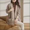 2023 Women's Loose Striped Knit Cardigan - Korean Style Autumn/Winter Sweater