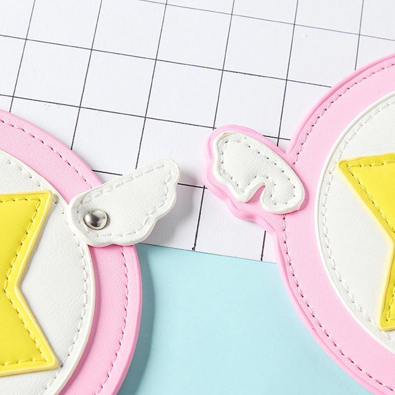 Kawaii Cardcaptor Sakura Magic Wand Toy Card Case Bus Card Holder Cerberus Princess Pink Cute Star Rod Anime Toy