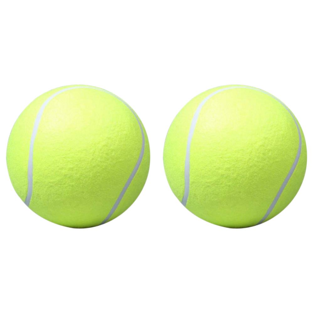 1/2Pcs Large Inflatable Tennis Ball Dog Chewing Toy 9.5 Inch Pet Ball Interactive Toys Outdoor Cricket Dog Training Supplies