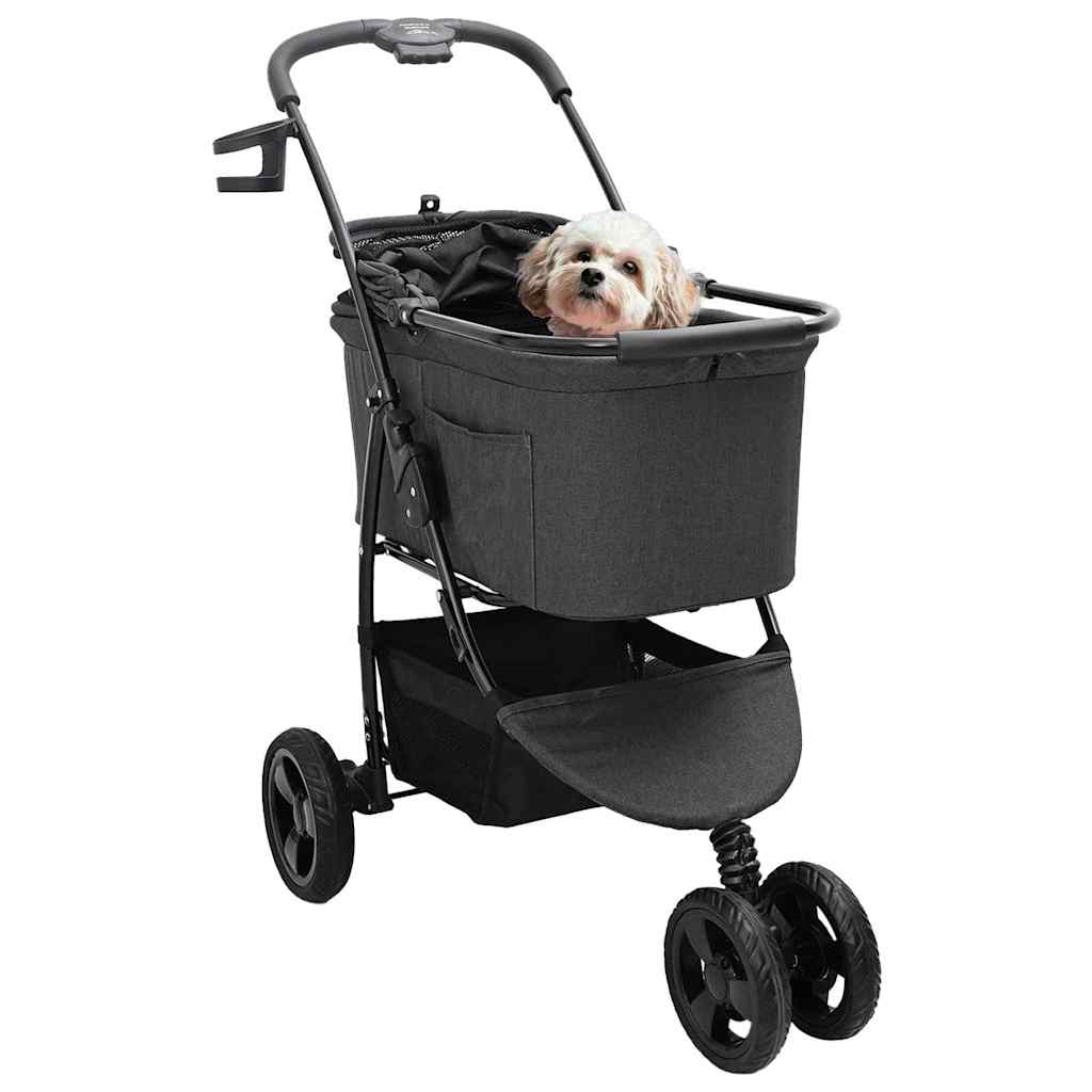 Foldable Pet Stroller Black 78 x 54 x 101 cm Polyester