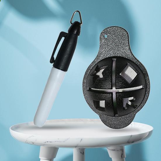 2Pcs/Set Golf Ball Liner Easy to Draw Durable Compact Golf Accessory Liner Marker