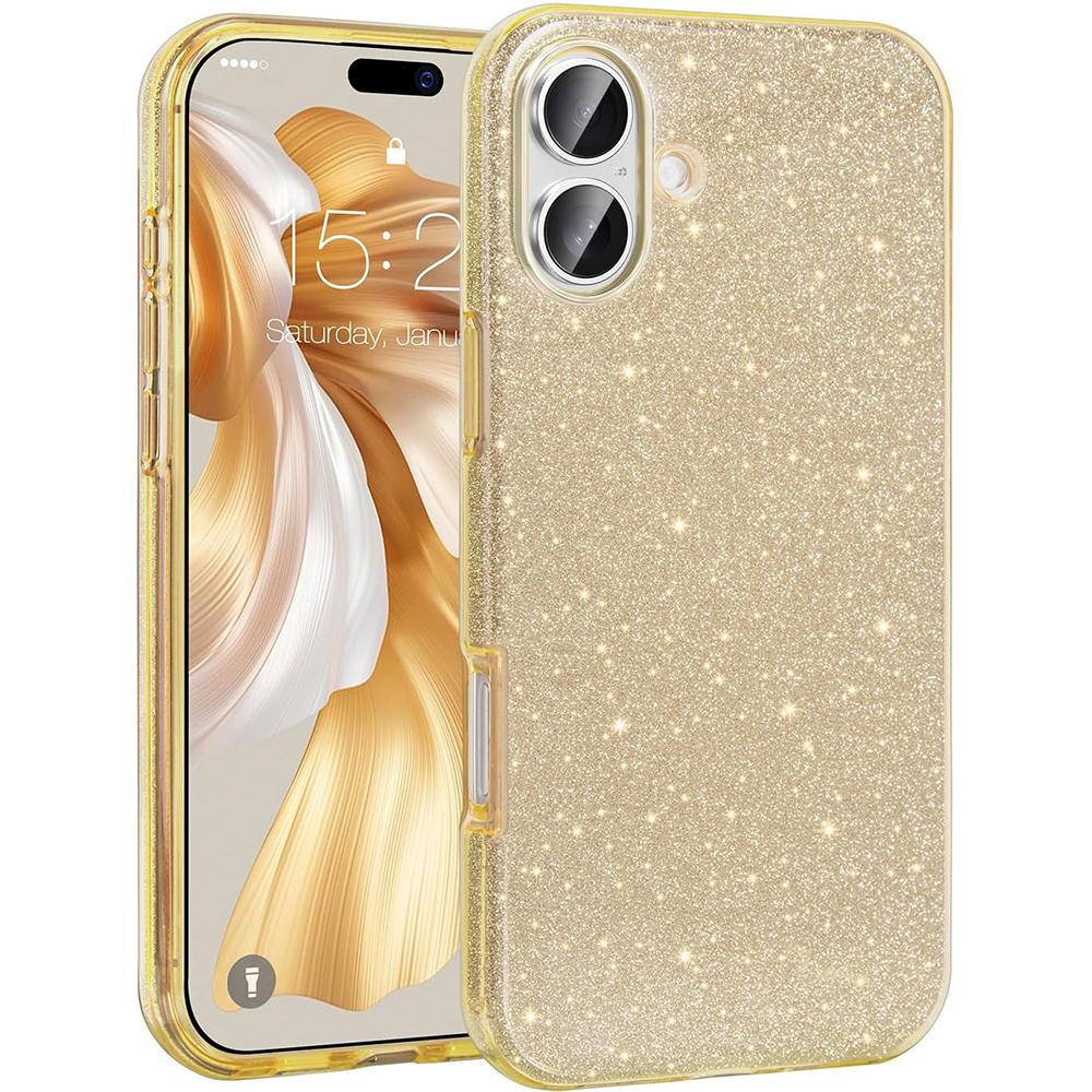 Чехол с золотыми блестками для iPhone 16 Pro Max 15 Plus 14 13 Mini 12 11 X Xs Xr Se 2022 2020 7 8 6 6S 16Pro для девочек и женщин, блестящие аксессуары для телефонов