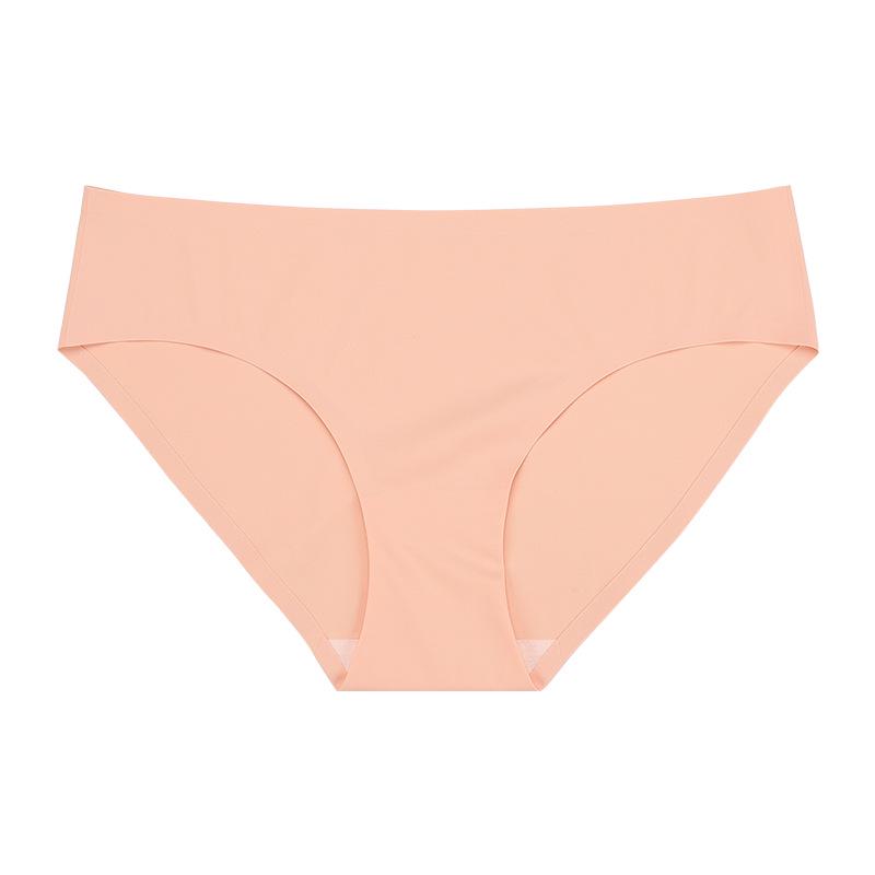 Plus Size Seamless Ice Silk Breathable Women's Sport Briefs with Cotton Crotch