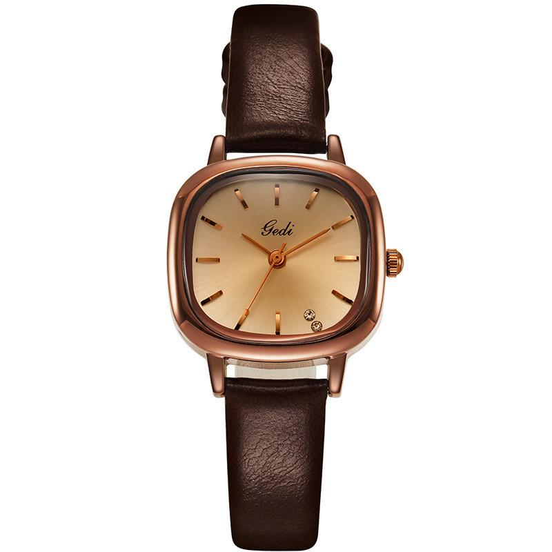Minimalist Womens Watch With Leather Strap For Casual Office Wear