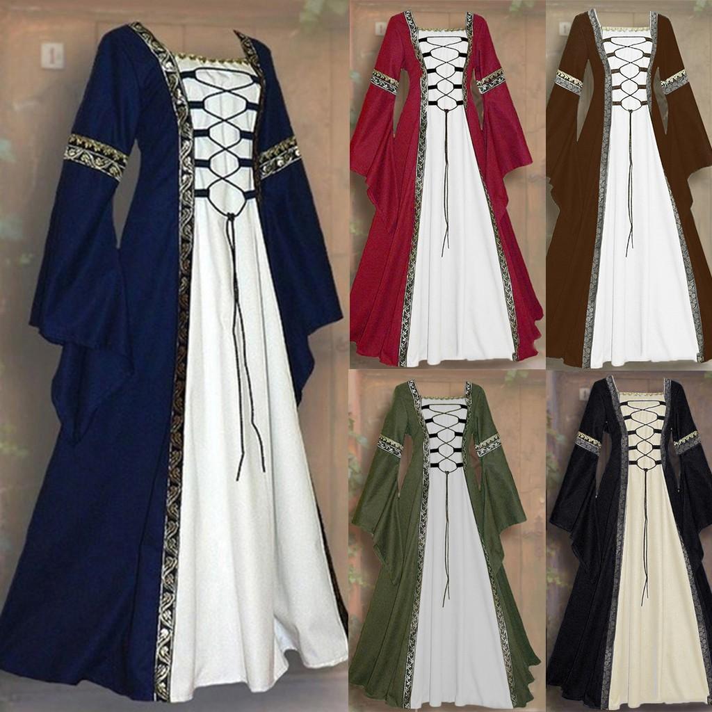 Women's Vintage Floor Length Gothic Cosplay Dress