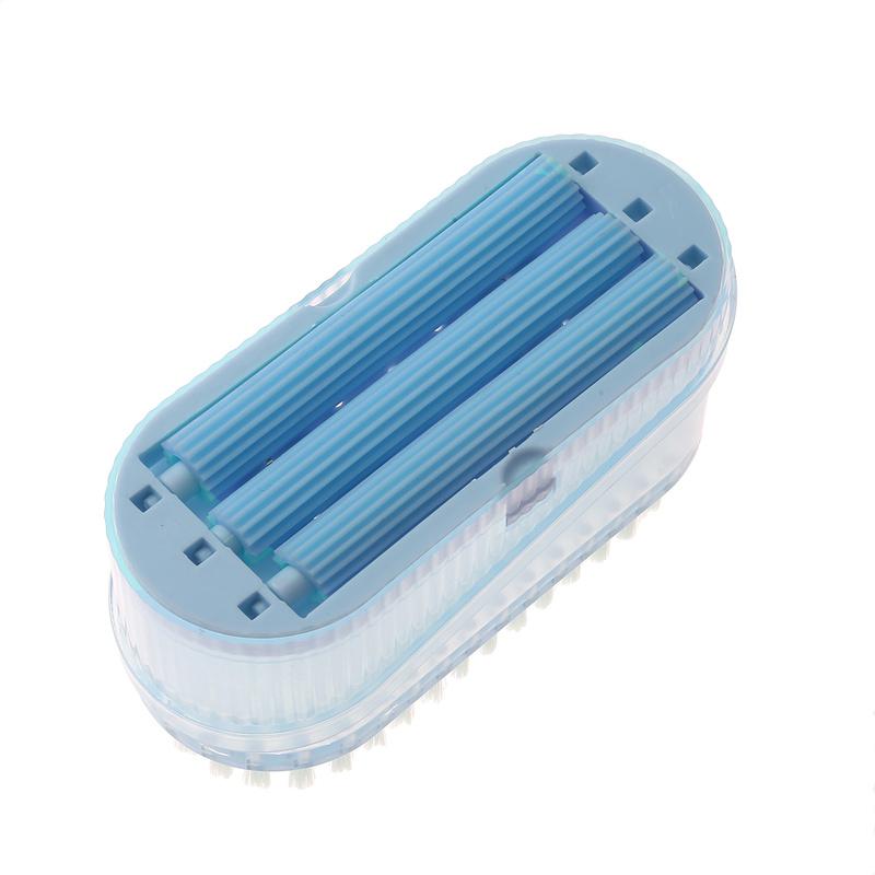 Коробка для мыла для одежды 2 в 1 с кистью Многофункциональная коробка для хранения пенящегося мыла без рук с кистью