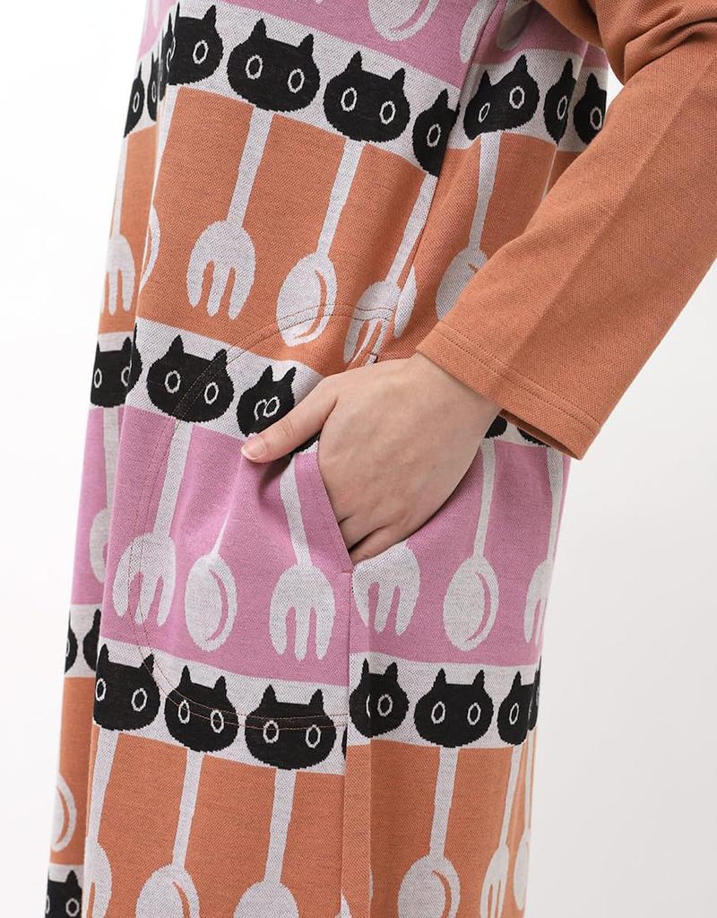 Wacoal Relax Sleep Atsuko Matano Long Sleeve Cotton & Women's Dress, 100% (HNW419)