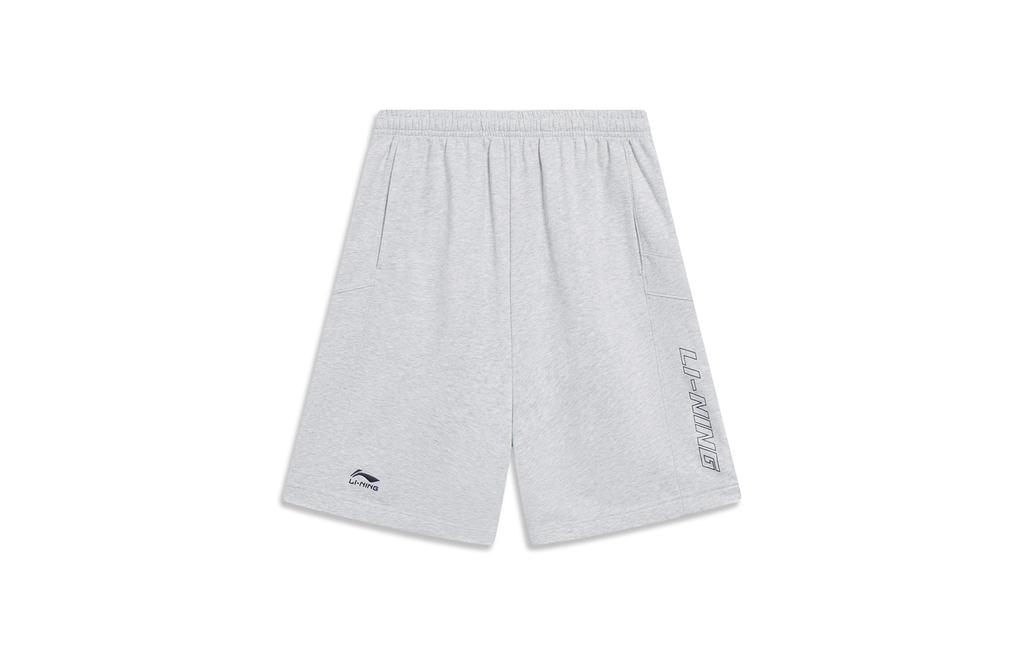 Li Ning Коллекция Спортивная Жизнь Шорты Мужские Новые Светло-Серый Меланж AKST073-3