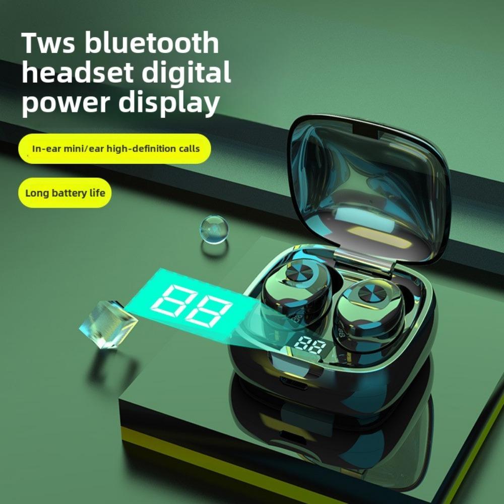 Bluetooth-гарнитура с функцией светодиодного цифрового дисплея, беспроводная стереогарнитура с шумоподавлением и вкладышами TWS