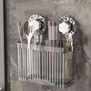 Wall Mounted Suction Cup Chopstick Holder Reusable Chopsticks Spoon Organizer  Bathroom