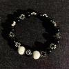 Billiard Black Ball 8 Beads Bracelet Men Women Handmade Cross Lucky Elastic Bracelet Male Hip Hop Jewelry Accessories