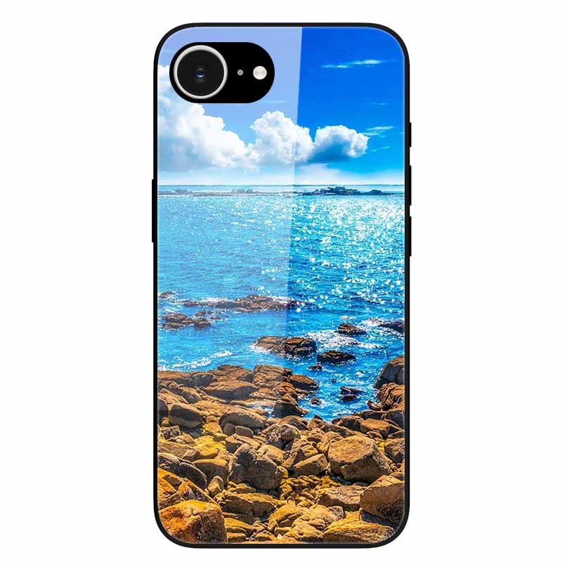 Tempered Glass Phone Cases For iPhone 16e 2025 Case Silicon Bumper Hard PC Back Cover Shell for iPhone SE (2025) / for iPhone16e