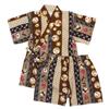 Happy Baby Jinbei Made In Perfect for 90cm Boy's Suit, 100% Cotton, Japan, Festivals, JB091B, Auspicious/Brown-9060,