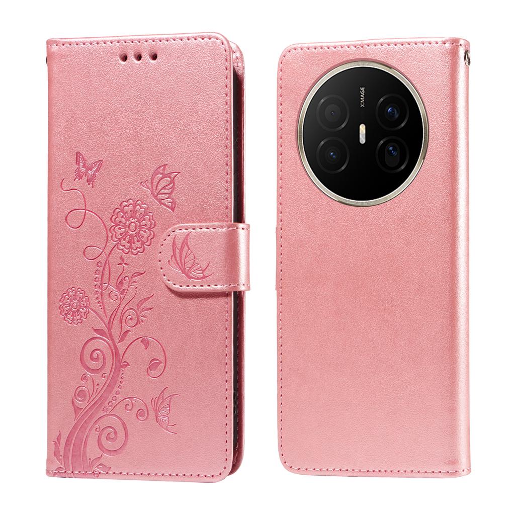 For iPhone 16 Case Butterfly Imprinted Wallet Stand PU Leather Flip Phone Cover with Strap
