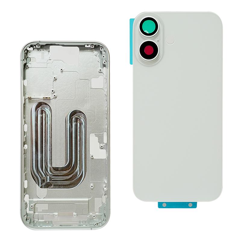 Back housing For iphone 16-16plus-16Pro Max Battery Back Cover Rear Door Middle Chassis Frame + SIM Tray Side Key Parts
