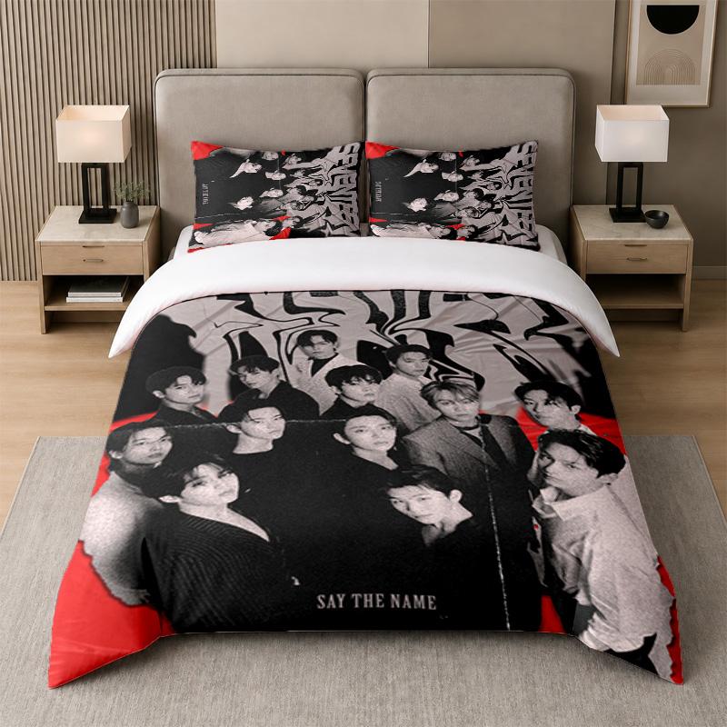 3Pcs Bed Set,SEVENTEEN 1 Duvet Cover and 2 Pillowcases, Printed Bedding Decor For Guest Room