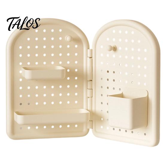 Настенная полка без сверления, стойка для хранения с перфорированной доской, складной пластиковый органайзер-пегборд, для рукоделия, сверления, для домашнего офиса, рабочего стола и кухонного уголка