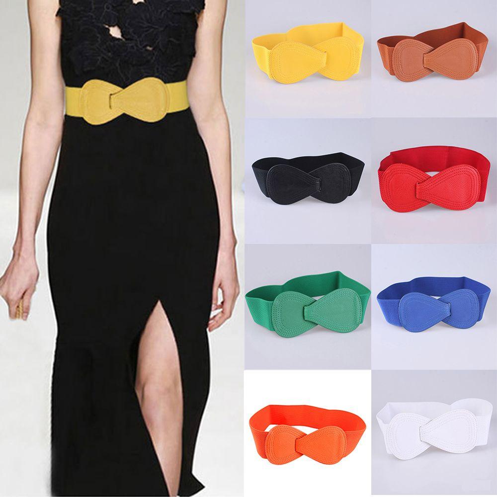 Women Casual Exquisite Elastic Belts Waist Strap Bowknot Waistband Waist Belts